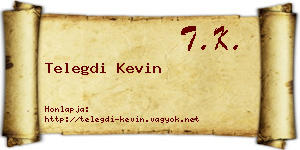 Telegdi Kevin névjegykártya